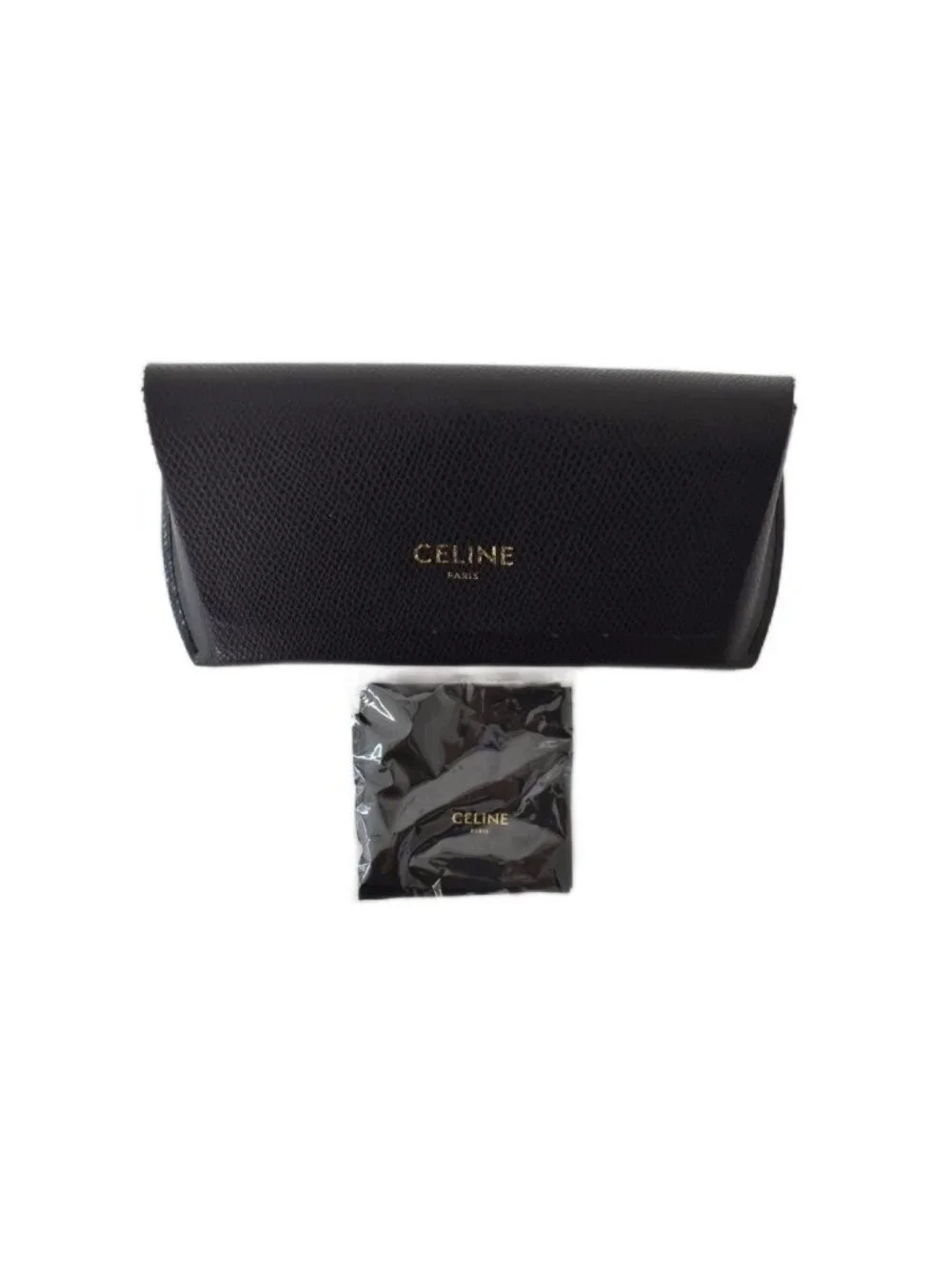 Celine Sunglasses Rectangle Frame Triomphe Logo Gold White Eyewear